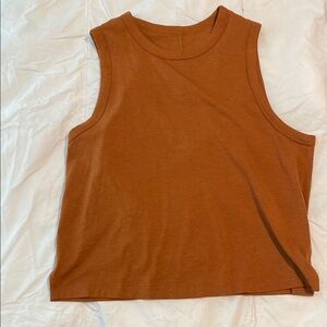 Lululemon Athletica Brown Sleeveless Muscle Tee